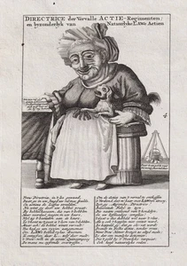 Dwarf Woman Caricature Engraving Copperplate Engraving 1720 - Picture 1 of 1