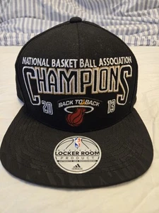 Miami Heat Hat Adidas Champions 2013 Back to Back Finals Wool Strapback NBA - Picture 1 of 8