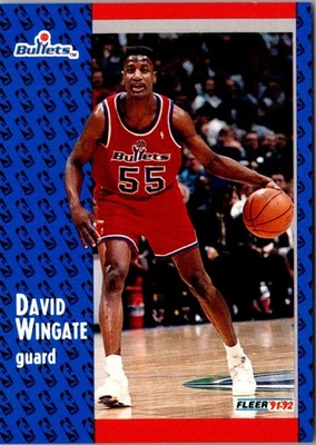 1991 Fleer David Wingate #371 Washington Bullets Basketball Card - Image 1 of 2