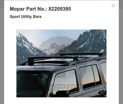 Комплект 2006-2010 NOS Mopar JEEP COMMAND БАГАЖНИК НА КРЫШУ ПОПЕРЕЧНЫЕ ПЕРЕКЛАДИНЫ  - Изображение 1 из 4