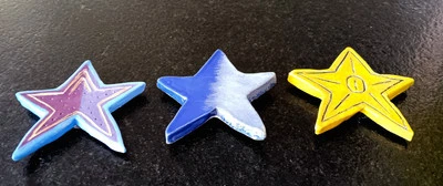 Homemade Magnetic ceramic tile Stars 3 Pc - Image 1 of 4