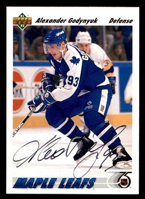 1991 Upper Deck Hockey #466 Alexander Godynyuk Signed Autograph (no COA) - Image 1 of 2