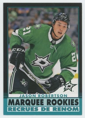 2020-21 O-PEE-CHEE Jason Robertson MARQUEE RC ROOKIE BLACK BORDER /100 - Image 1 of 2