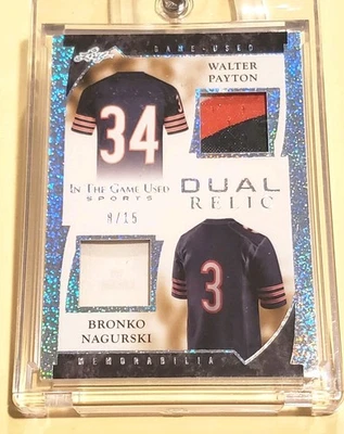 Parche Leaf In The Game 2022 usado deportivo Walter Payton Bronko Nagurski doble GU  Foto 1 de 4