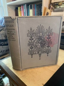 Regimental Roll of Honour & War Record of the Artists' Rifles 1922 Very Good HB - Bild 1 von 1