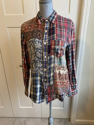 Ralph Lauren Denim & Supply Patchwork Button Up Medium R1 - Image 1 of 4
