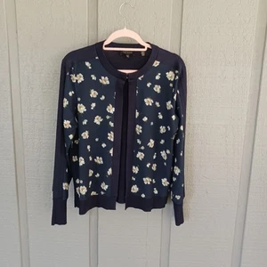 Cárdigan Ted Baker Mujer Floral Mixto Medios Talla 3 EE. UU. 8 Preppy Manga Larga - Imagen 1 de 12