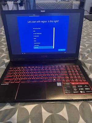 MSI GS63VR Stealth Pro 15.6" Laptop i7-7700HQ 16GB RAM 1TB HDD GTX 1060 Read - Image 1 of 4
