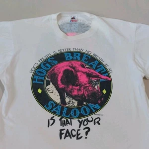 Vintage 90s Hog’s Breath Saloon T-Shirt Key West Florida XL Double Sided USA - Picture 1 of 13