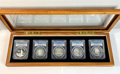 Lot of 5 - United States Commemorative Silver Dollars PCGS PR69DCAM W/Display  - Image 1 of 4