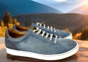 Zapato Magnanni Costa Para Hombre Talla 10 Cemento Jean Azul Gamuza Gris Encaje Zapatilla - Imagen 1 de 9