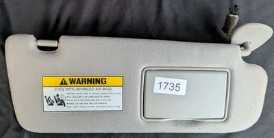 Hyundai Sonata 2006-2010 OEM lado del pasajero parasol tela gris Foto 1 de 4