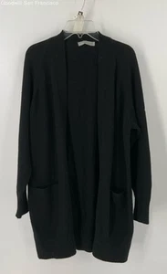 Vince Black Cashmere Long Sleeve Open Front Cardigan Womens Sweater Medium - Picture 1 of 4