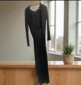 Reiss Black Sheer Cocktail Dress Size 8 UK new With Tags £200+ - Picture 1 of 7