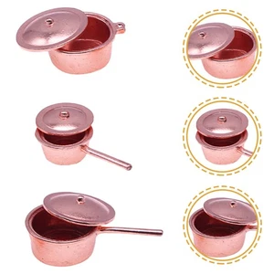 Juego de 3 piezas mini accesorios de cocina bebé niño cocina ollas y sartenes de juguete - Imagen 1 de 12