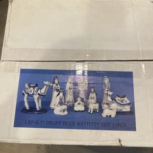 Kurt Adler Delft blaue Krippe neu im Karton (A) - Bild 1 von 3