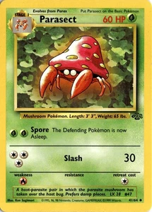 Pokémon Parasect Jungle Unlimited 41/64 Uncommon MP *See Card Scan 1999 - Picture 1 of 2