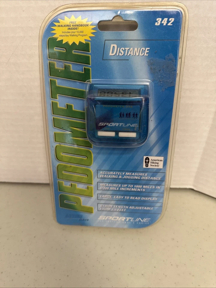 Sportline Electronic Pedometer 342 Measures Distance Large Display Belt Clip - Image 1 of 1