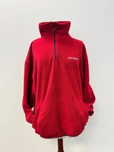 Vintage Chaps Ralph Lauren Fleecejacke Gr. L leicht Wandern Quarter Zip - Bild 1 von 4