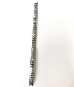 DIPLOMAT 6MM HOOK ENDS VINTAGE STAINLESS STEEL EXPANDABLE WATCH BRACELET NOS - Picture 1 of 4