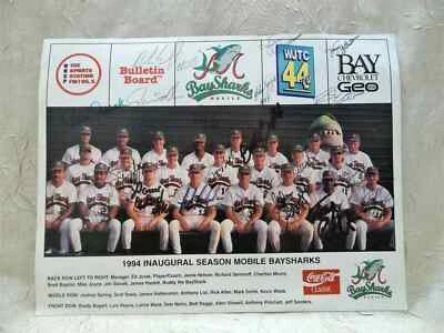 Mobile BaySharks 1994 temporada inaugural firmada equipo foto desaparecido equipo móvil AL Foto 1 de 3