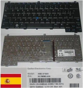 Clavier Qwerty Espagnol DELL D420 D430 NSK-D700S 0MH161 MH161 9J.N8582.00S Noir - Photo 1/1
