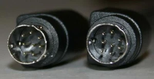 MDin8 Mini-Din 8 pin cavo maschio-maschio 25 piedi colore nero - Foto 1 di 2