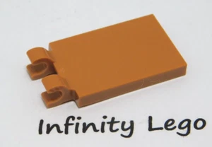 5 LEGO Medium Dark Flesh Tile Flag 2x3 Horizontal Clips 30350 - 5 Pieces - Picture 1 of 1