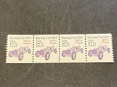 US Stamp 17.5 CENT RACING CAR SC # 2262a MNH Coil Strip of 4.  - Image 1 of 4