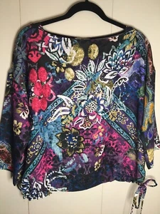 fuzzi jean paul gaultier Euro 42 Bust 48” Multicolored Epic Find 3/4 Sleeve Boho - Picture 1 of 8