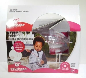 Edushape Eggies Nest & Thread Beads Childrens Toy 9 Pieces TF - Picture 1 of 4