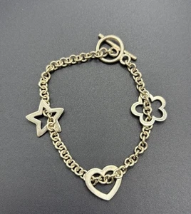 7 Zoll Vintage Sterlingsilber "Glücksbringer" Knebelarmband 10 Gramm 925 W16 - Bild 1 von 7
