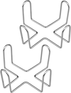 2 Pieces 4.5 Inch Stainless Steel Coasters Holder Storage for Both Round - Picture 1 of 12