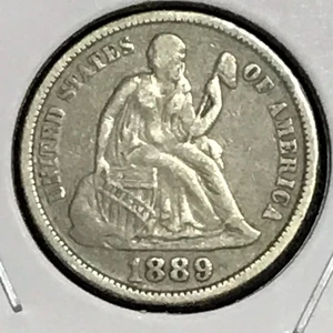 U.S. Seated Dime Prem XF 1889 - Picture 1 of 2