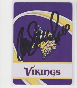 ADAM SCHREIBER MINNESOTA VIKINGS 1990-1993 TARJETA DE JUEGO AUTOGRAFIADA DE TEXAS - Imagen 1 de 1