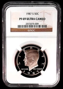 1987 S Kennedy Half Dollar Clad NGC PF 69 Ultra Cameo KM A202b Beautiful Coin - Picture 1 of 2