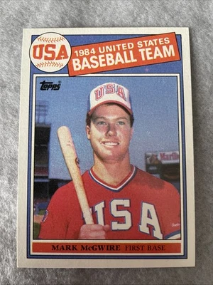 Equipo de béisbol de Estados Unidos 1985 Topps #401 Mark McGWIRE 1984 Foto 1 de 2