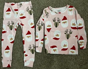 NWOT CARTERS 3T GIRLS SANTA 2 PIECE PAJAMAS - Picture 1 of 4