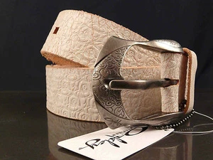 OAKLEY UNISEX O LEATHER BELT SIZE L WHITE RRP$79 NEW LIMITED STOCK REMAINING - Picture 1 of 1