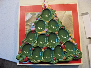 Spode Christmas Tree Design Deviled Egg Tray - 12 Deviled Eggs S3324-A8 - Picture 1 of 9