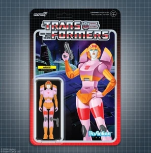 Figura de reacción Super7 Transformers Arcee (rosa y naranja) 3 3/4 pulgadas - Imagen 1 de 11