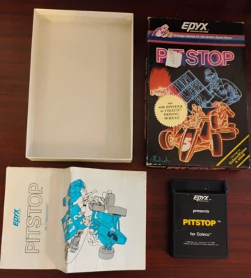 Pit Stop PitStop Colecovision Complete In Box CIB Great Shape Tested - Image 1 of 4