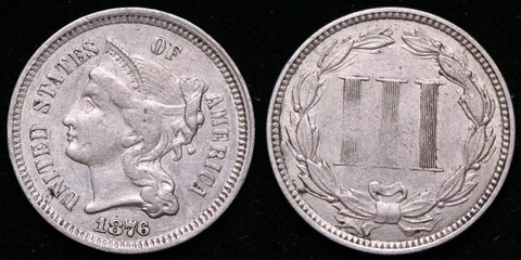 1876  Three Cent Nickel Cover