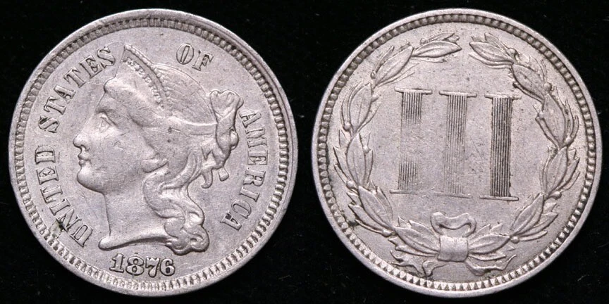 1876  Three Cent Nickel - Image 1 of 1