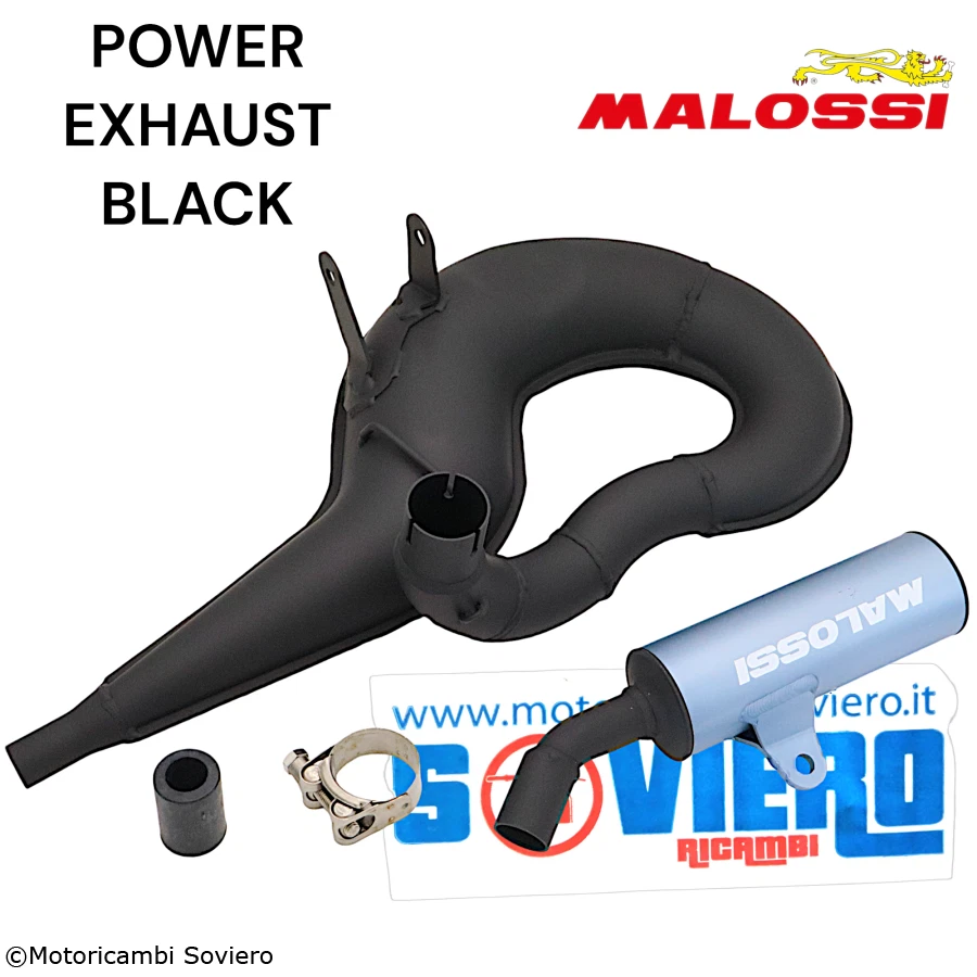 Marmitta Malossi POWER EXHAUST BLACK Vespa PX 125 150 - Immagine 1 di 1