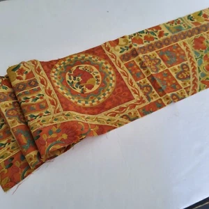 Tessuto kimono tsumugi seta vintage Mystic Animal #E 6,5x38 mai usato TH93 - Foto 1 di 5
