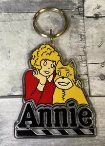 Vintage 1982 Applause Little Orphan Annie & Sandy Lucite Keychain New Old Stock - Picture 1 of 4