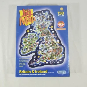 Jig-Map Britain & Ireland Jigsaw Educational Puzzle Map 150 pieces New Gibson - Picture 1 of 4