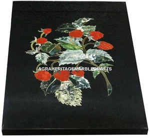 Marble Coffee Center Table Top Coral Stone Inlaid Marquetry Art Decorative H3001 - Picture 1 of 4