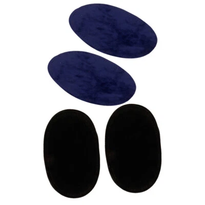2 Paar Oval Suede Stoff Elbow / Knie Patches Nähen Applique für Jeans - Bild 1 von 4